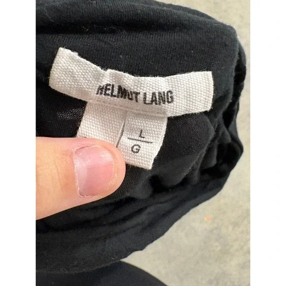Helmut Lang Black‎ Draped Cowl Neck Sleeveless Dress Minimalist Chic